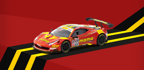 Ferrari 458 Italia GT3 #30 Henrique Cisneros "Momo" "Pirelli World Challenge" (2015) "Hobby64" Series 1/64 Diecast Model Car by Tarmac Works