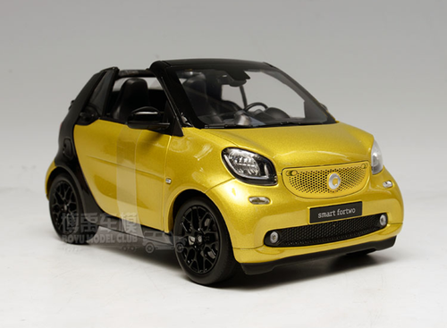 1/18 Dealer Edition Mercedes-Benz MB Smart Fortwo Coupe Convertible (Yellow) Diecast Car Model
