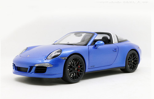 1/18 Schuco 911 Carrera 4 GTS Targa (Blue) Diecast Car Model
