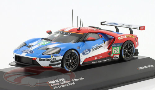 1/43 Ixo 2016 Ford GT #68 Winner LMGTE Pro class 24h LeMans Ford Chip Ganassi Team USA Joey Hand, Dirk Müller, Sébastien Bourdais Car Model