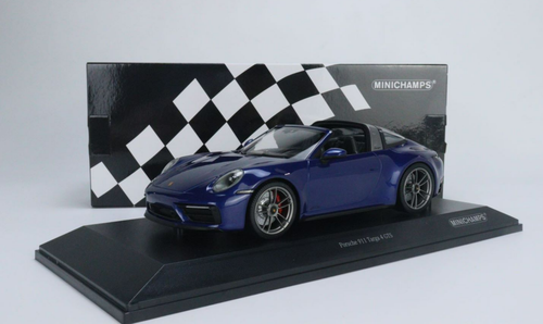 1/18 Minichamps 2021 Porsche 911 (992) Targo 4 GTS (Blue Metallic) Car Model