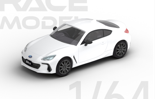 1/64 POPRACE Subaru BRZ 2022 - White Pearl Diecast Car Model