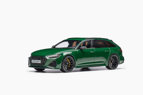 1/18 Kilo Works Audi RS6 C8 (Green) with Vossen HF2 Wheels Diecast Car Model Limited 199 Pieces