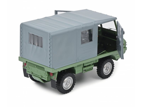 1/18 Schuco Steyr-Puch Haflinger Radio Truck Austrian Army (Olive Green)  Car Model - LIVECARMODEL.com