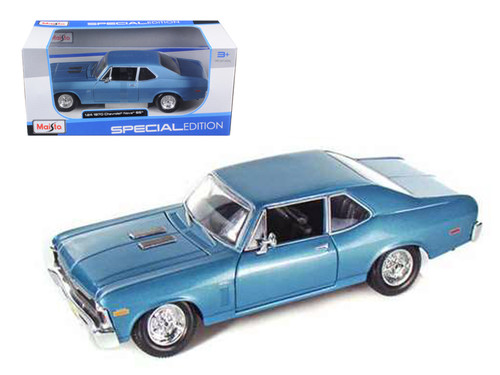 ミニカー k.a1974 Chevrolet C10 Nova SS 1970 Chevrolet Nova SS Coupe Blue 1/24 Diecast Model Car by Maisto