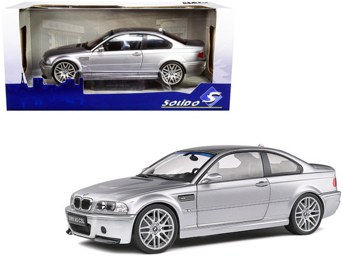 1/18 Solido 2003 BMW M3 E46 CSL (Silver Metallic) Diecast Car