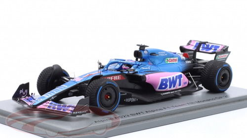 1/43 Spark 2022 Alpine A522 No.14 BWT Alpine F1 Team 7th Monaco GP 2022 Fernando Alonso Car Model