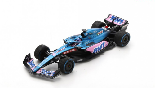 1/18 Spark 2022 Alpine A522 No.14 BWT Alpine F1 Team 7th Monaco GP 2022 Fernando Alonso Car Model