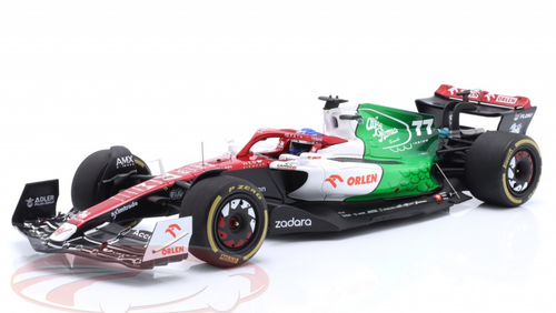 1/18 Spark 2022 Alfa Romeo F1 Team ORLEN C42 No.77 Alfa Romeo F1 Team ORLEN Azerbaijan GP 2022 Valtteri Bottas Car Model