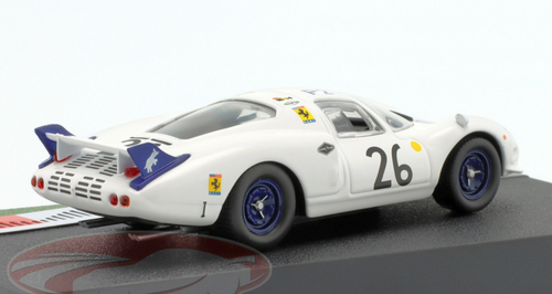 1/43 Altaya 1967 Ferrari 365 P Elefante Bianco #26 24h LeMans North American Racing Team Chuck Parsons, Ricardo Rodríguez Car Model