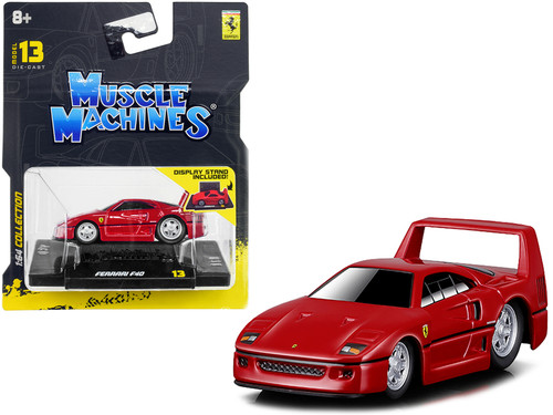 Ferrari F40 Red 1/64 Diecast Model Car by Muscle Machines