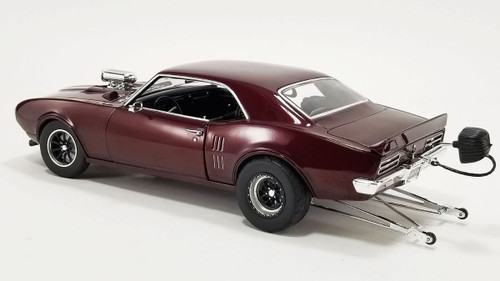 1/18 ACME 1968 Pontiac Firebird Drag Outlaw Custom Maroon Metallic Diecast Car Model