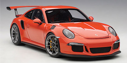 1/18 AUTOart Porsche GT3 RS 991 (Lava Orange with Dark Grey Wheels) Car Model