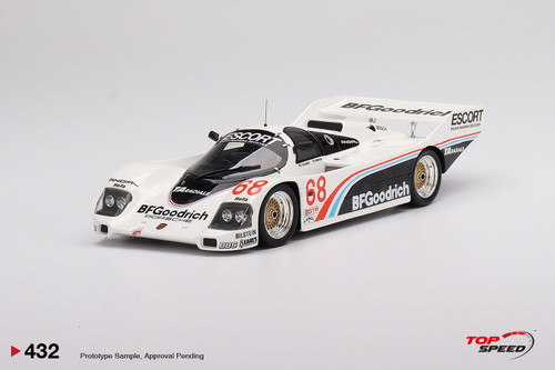 1/18 Top Speed Porsche 962 #68 BFGoodrich 1986 IMSA Road America 500 Miles Resin Car Model