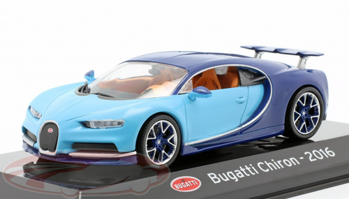 1/43 Altaya 2016 Bugatti Chiron (Light & Dark Blue) Car Model