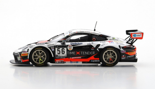 1/43 Spark 2020 Porsche 911 GT3 R #56 Dinamic Motorsport 24h Spa Dinamic Motorsport Adrian de Leener, Mikkel Pedersen, Andrea Rizzoli, Cedric Sbirrazzuoli Car Model