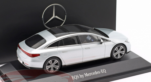 1/43 Dealer Edition 2021 Mercedes-Benz EQS (V297) (High-Tech Silver) Car Model