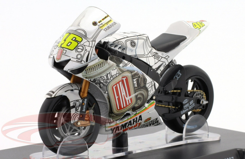 1/18 Altaya 2007 Valentino Rossi Yamaha YZR-M1 #46 show Bike MotoGP Valencia Motorcycle Model