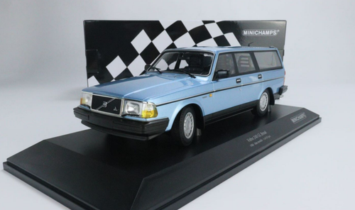 1/18 Minichamps 1986 Volvo 240 GL Break (Light Blue Metallic) Car Model