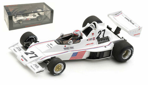 1/43 Spark 1976 Mario Andretti Parnelli VPJ4 #27 6th South African GP Formula 1 Vel’s Parnelli Jones Racing Mario Andretti Car Model