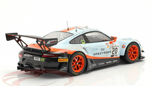 1/18 Ixo 2019 Porsche 911 GT3 R #20 Winner 24h Spa GPX Martini 
