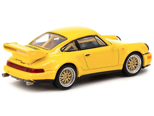  1/64 Tarmac Works Porsche 911 RSR 3.8 Yellow Diecast Car Model