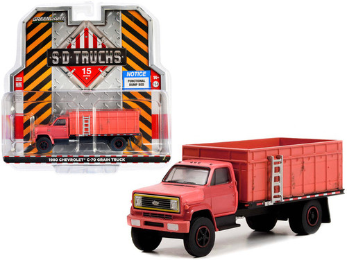 1980 Chevrolet C-70 Grain Truck Red (Weathered) "S.D. Trucks" Series 15 1/64 Diecast Model by Greenlight