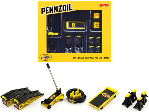 Shop Tool Set of 6 pieces "Pennzoil" 1/18 Diecast Replica by GMP