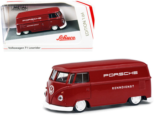 【Schuco】限定1500台 Volkswagen T1 『PORSCHE』 1/87 Schuco Volkswagen VW T1 Bus Porsche Renndienst (Red