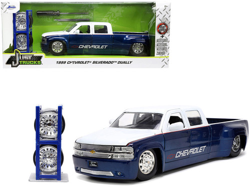 1/24 Jada 1999 Chevrolet Silverado Dually Pickup Truck (Blue