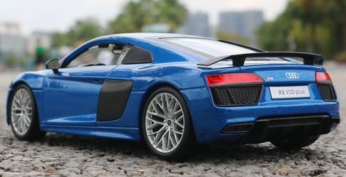 1/18 Maisto Premium Edition Audi R8 V10 Plus (Blue) Diecast Car Model