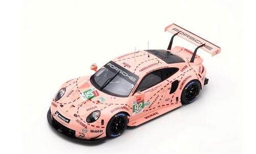 1/43 Spark 2018 Porsche 911 (991) RSR #92 Class Winner LMGTE-Pro 24h LeMans Porsche GT Team Michael Christensen, Kevin Estre, Laurens Vanthoor Car Model