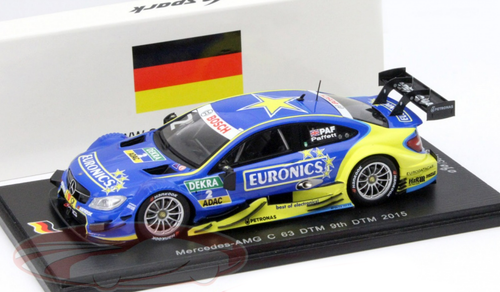 1/43 Spark 2015 Mercedes-AMG C63 DTM #2 DTM EURONICS/BWT Mercedes-AMG Gary Paffett Car Model