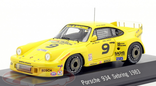 1/43 Spark 1983 Porsche 934 #9 Winner 12h Sebring Personalized Autohaus Wayne Baker, Jim Mullen, Kees Nierop Car Model