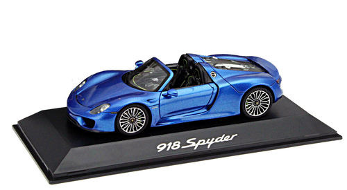 1/43 Dealer Edition 2014 Porsche 918 Spyder (Blue Metallic) Car Model