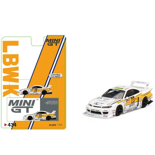 1/64 Mini GT LB-Super Silhouette Nissan S15 SILVIA #23 2021 Formula Drift Japan Diecast Car Model 