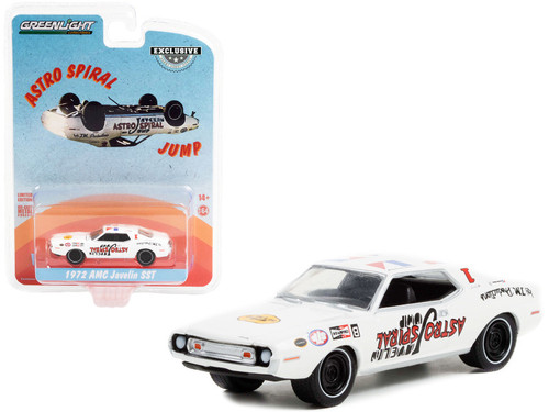 1972 AMC Javelin SST White "Astro Spiral Jump" "Hobby Exclusive" 1/64 Diecast Model Car by Greenlight