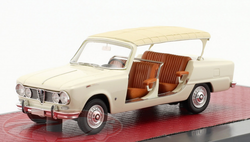 1/43 Matrix 1965 Alfa Romeo Giulia Torpedo Colli Closed Top (Cream White) Car Model