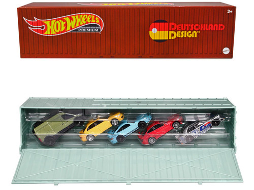 1/64 2022 "Deutschland Design" 5 piece Set with Container "Car Culture" Series Diecast Model Cars by Hot Wheels