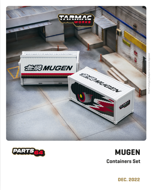 Set Accessoires Tarmac Works Collab64 2021 - 2 Conteneurs D'expédition MOONEYES - édition Limitée 1/64