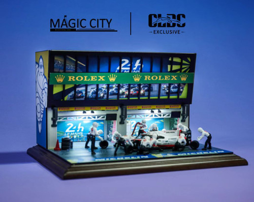 1/43 Magic City Le Mans Circuit Pit Stop Room Diorama Model (cars & figures NOT included)