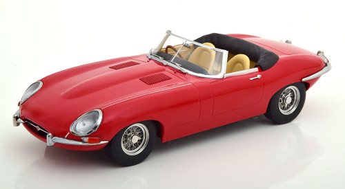 1/18 KK-Scale 1961 Jaguar E-Type Cabriolet Open Top Series 1 RHD (Red) Car Model