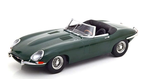 1/18 KK-Scale 1961 Jaguar E-Type Cabriolet Open Top Series 1 LHD (Dark Green) Car Model