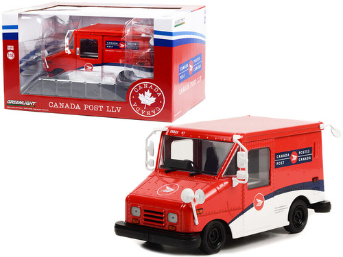 1/18 Greenlight Canada Post LLV Long-Life Postal Delivery Vehicle Red and White Diecast Car Model