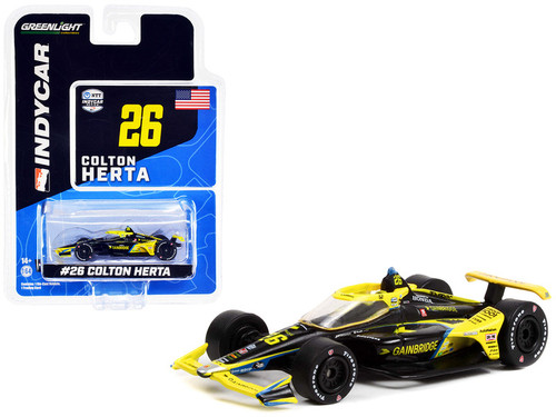 Dallara IndyCar #26 Colton Herta "Gainbridge" Andretti Autosport "NTT IndyCar Series" (2022) 1/64 Diecast Model Car by Greenlight