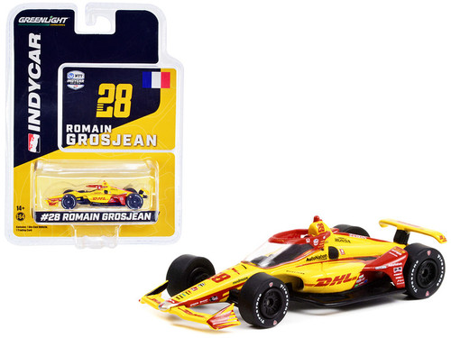 Dallara IndyCar #28 Romain Grosjean "DHL" Andretti Autosport "NTT IndyCar Series" (2022) 1/64 Diecast Model Car by Greenlight