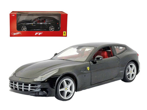 自動車 Hot Wheels 1/18 Scale Diecast Ferrari 1/18 Hot Wheels Ferrari FF (Black) Diecast Car Model