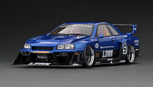 1/18 Ignition Model Nissan LB-ER34 Super Silhouette SKYLINE (Blue & Black) Resin Car Model