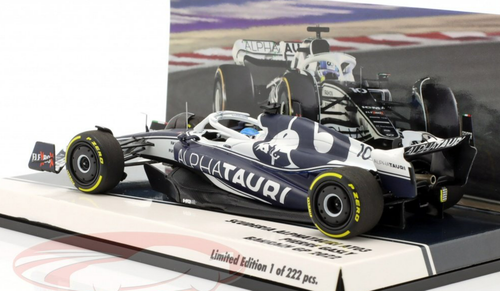 1/43 Minichamps 2022 Pierre Gasly AlphaTauri AT03 #10 Bahrain GP Formula 1 Car Model Limited 222 Pieces