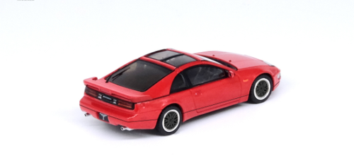 Nissan Fairlady Z (Z32) RHD (Right Hand Drive) Aztec Red with Sunroof and Extra Wheels 1/64 Diecast Model Car by Inno Models